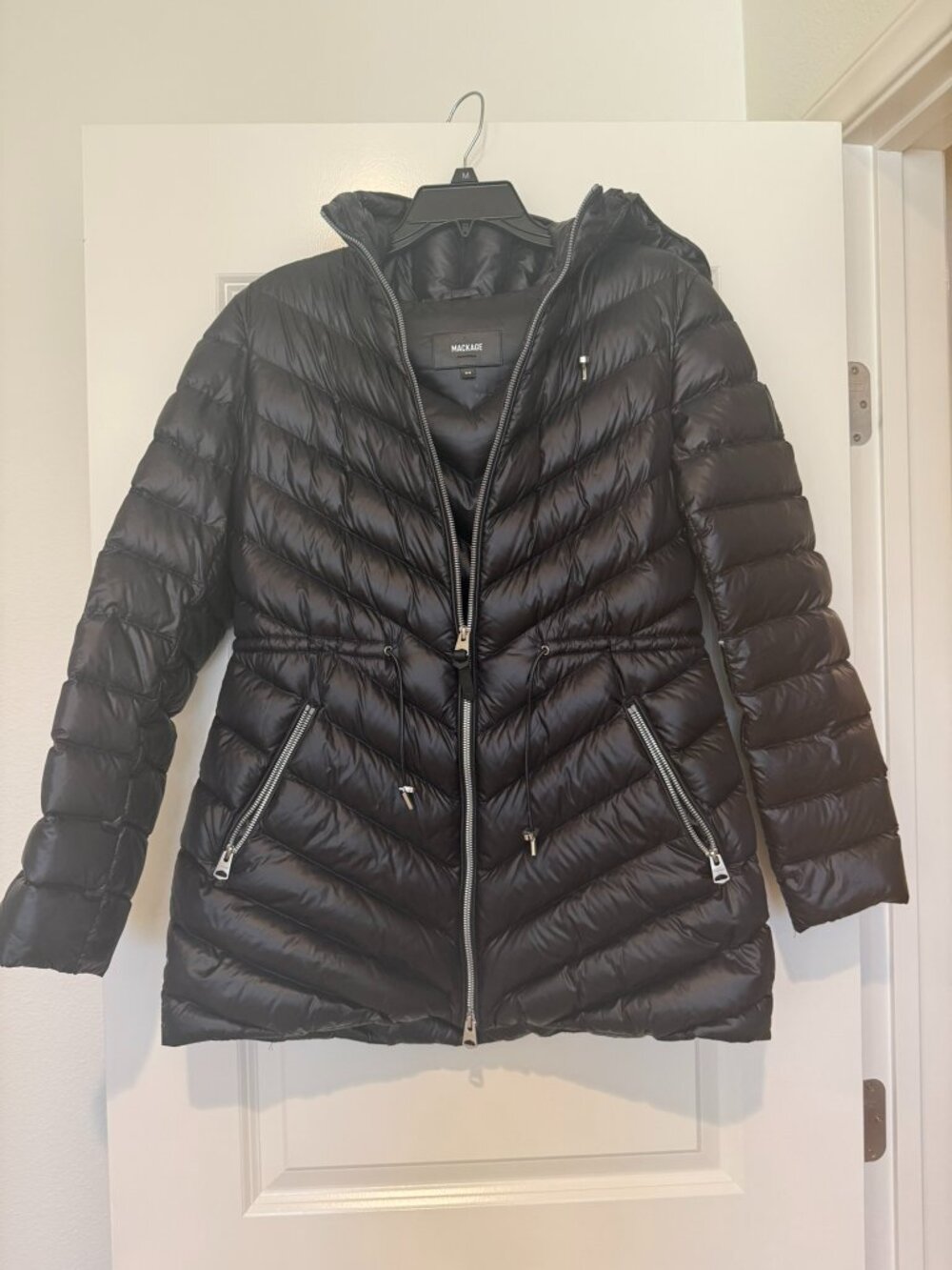 Mackage Tooky Quilted Hooded Down Coat Jacket Black